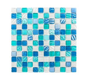 Mosaico vidrio Aqua Marina verde 30x30 cm