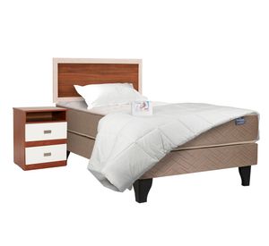 Cama europea 1.5 plazas x 190 cm Bamboo + set Alicante + textil Celta