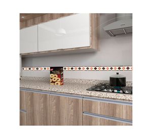 Pack listel Rombo marrón diseño 5.5x26 cm