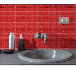 Mosaico 30 x 30 cm rojo Decoralia