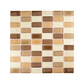Malla mosaico Rectangular café/beige 30x30 cm