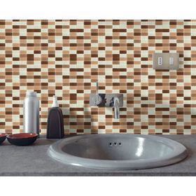 Malla mosaico Rectangular café/beige 30x30 cm