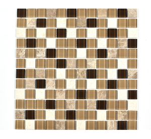 Malla mosaico Cuadrado café/beige 30x30 cm