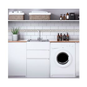 Pack listel Trenza negro/blanco 5.5x26 cm 4 un.