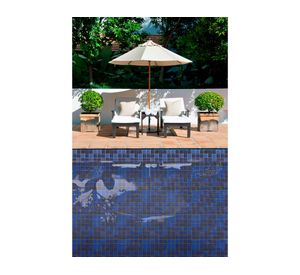 Mosaico Juquei azul 30.6x30.6 cm