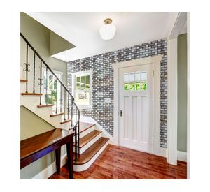 Mosaico mármol bicolor beige/café 30x30 cm