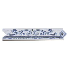 Pack listel Ravena azul/blanco 5.5x26 cm 4 un.