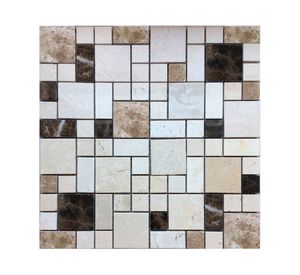 Malla mosaico Travertino café/beige 30x30 cm