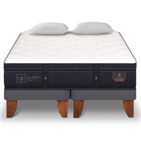 Cama europea 2 plazas Súper premium base dividida + almohadas Cic