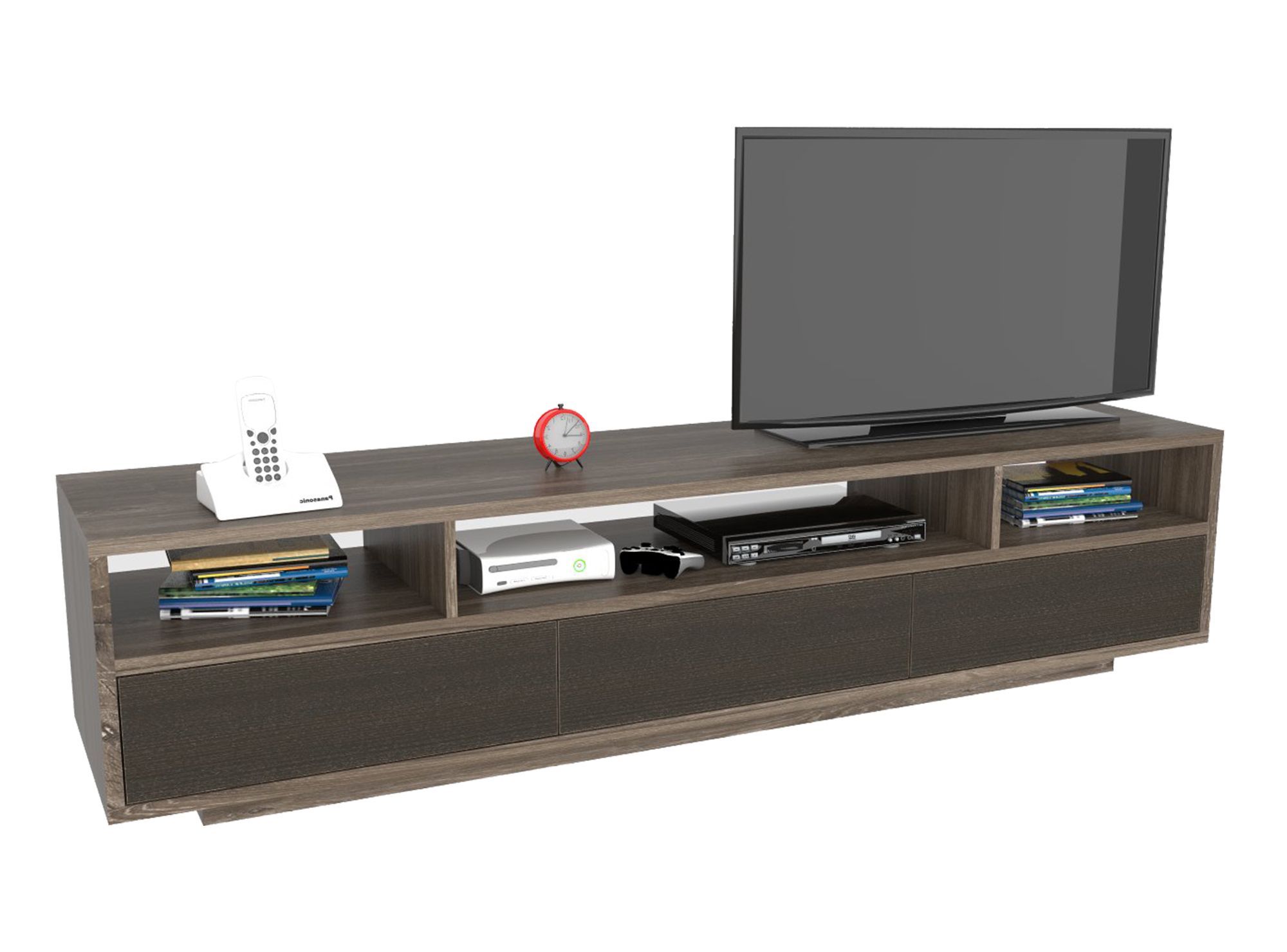 TuHome Rack TV 90'' Bellagio siena/wengue negro TuHome