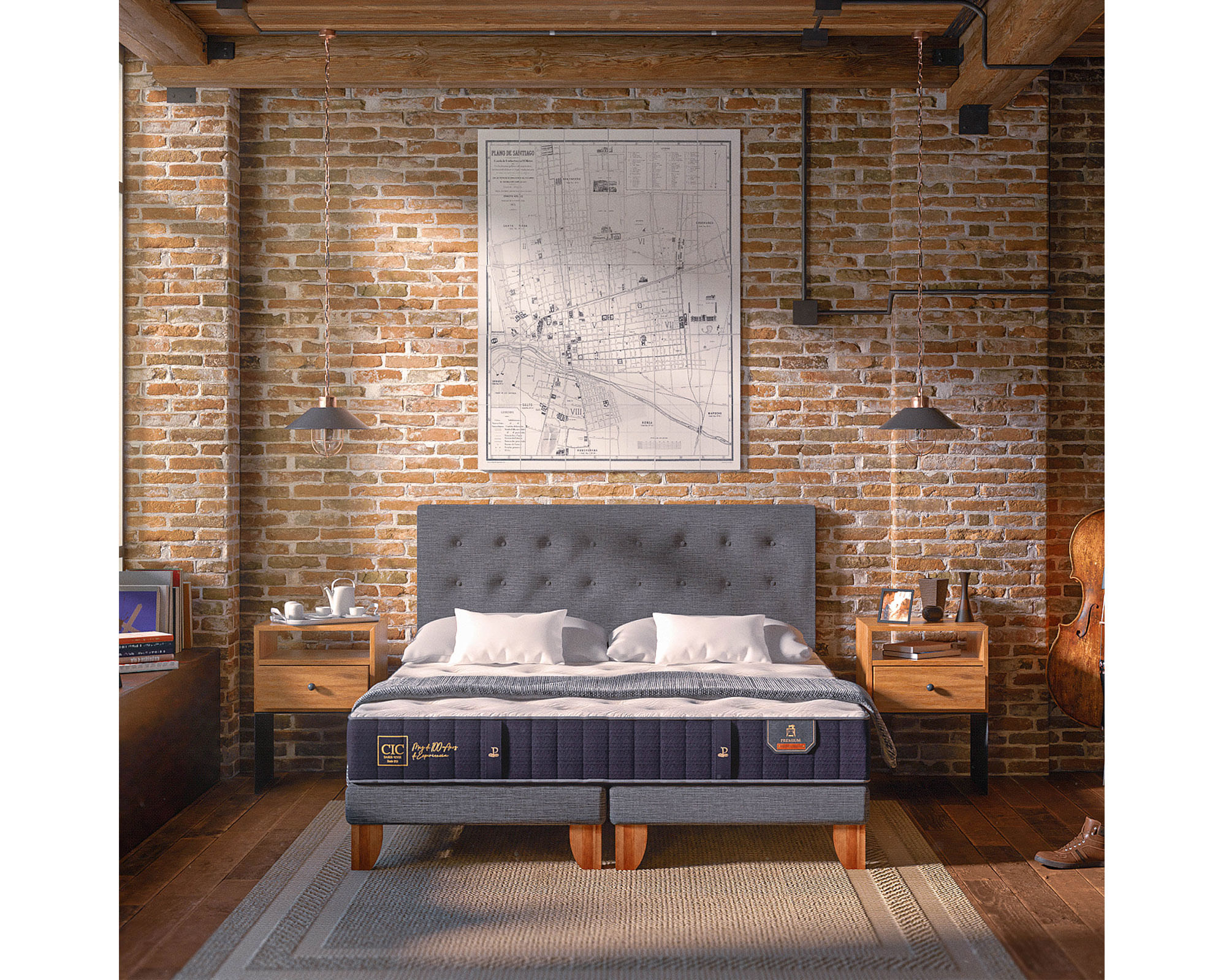 Colchón king Premium + almohadas Cic | Easy.cl