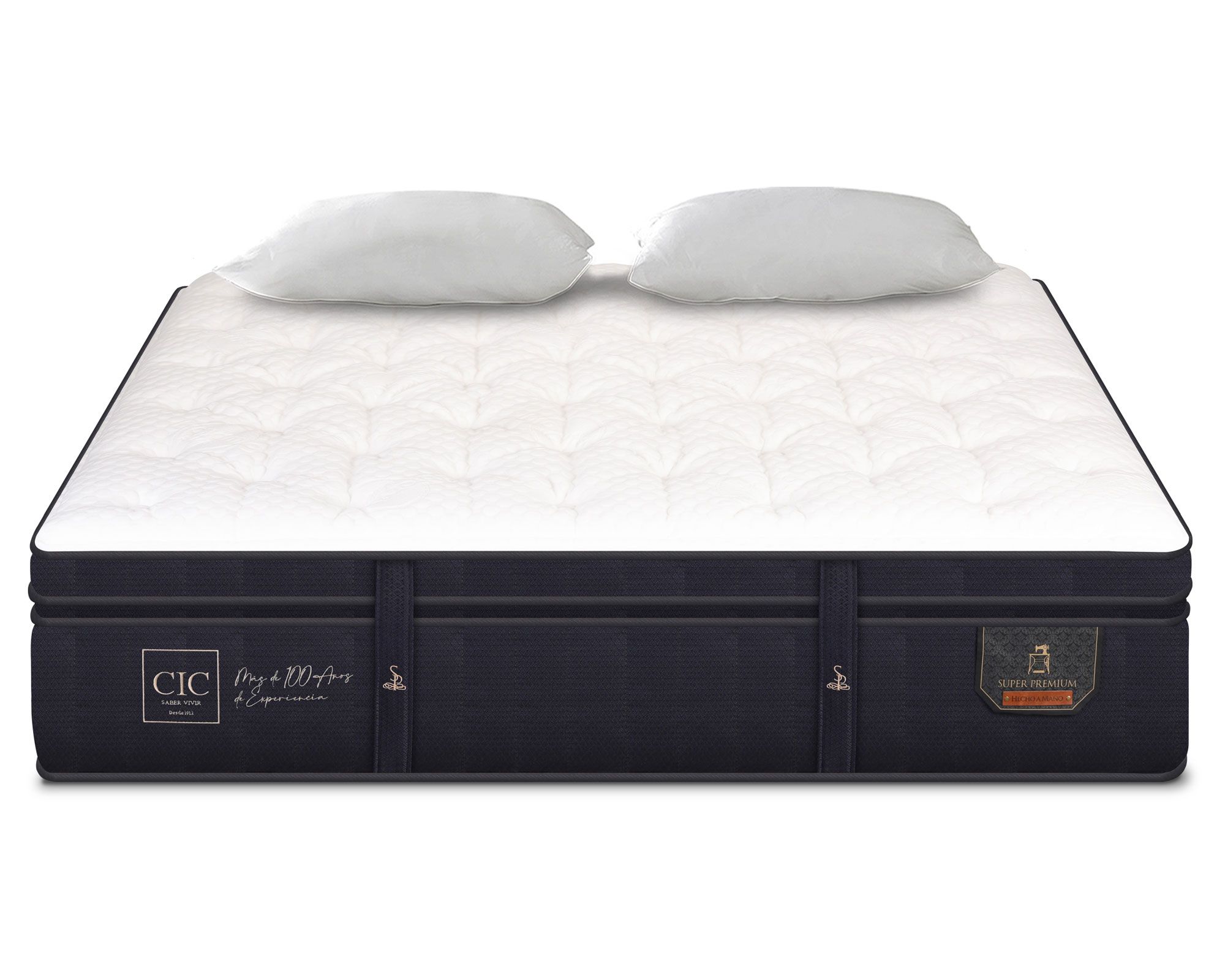 CIC Colchón 2 plazas Súper premium + almohadas Cic