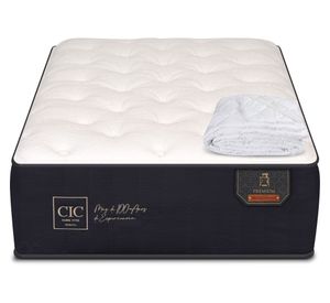 Colchón 1 plaza Premium + cubre colchón Cic
