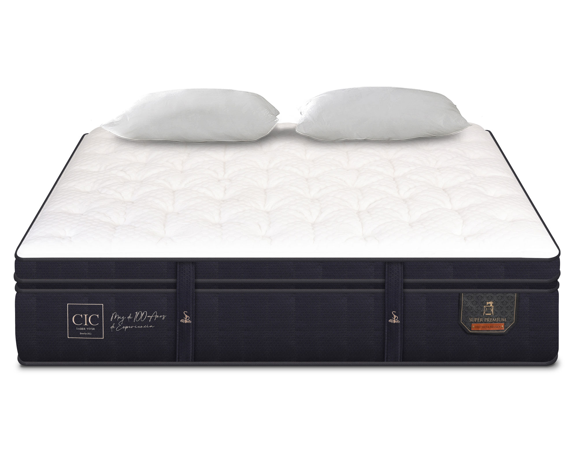 CIC Colchón king Súper premium + almohadas Cic