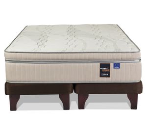 Cama Europea King 180x200 cm base dividida Máximo Cobre beige