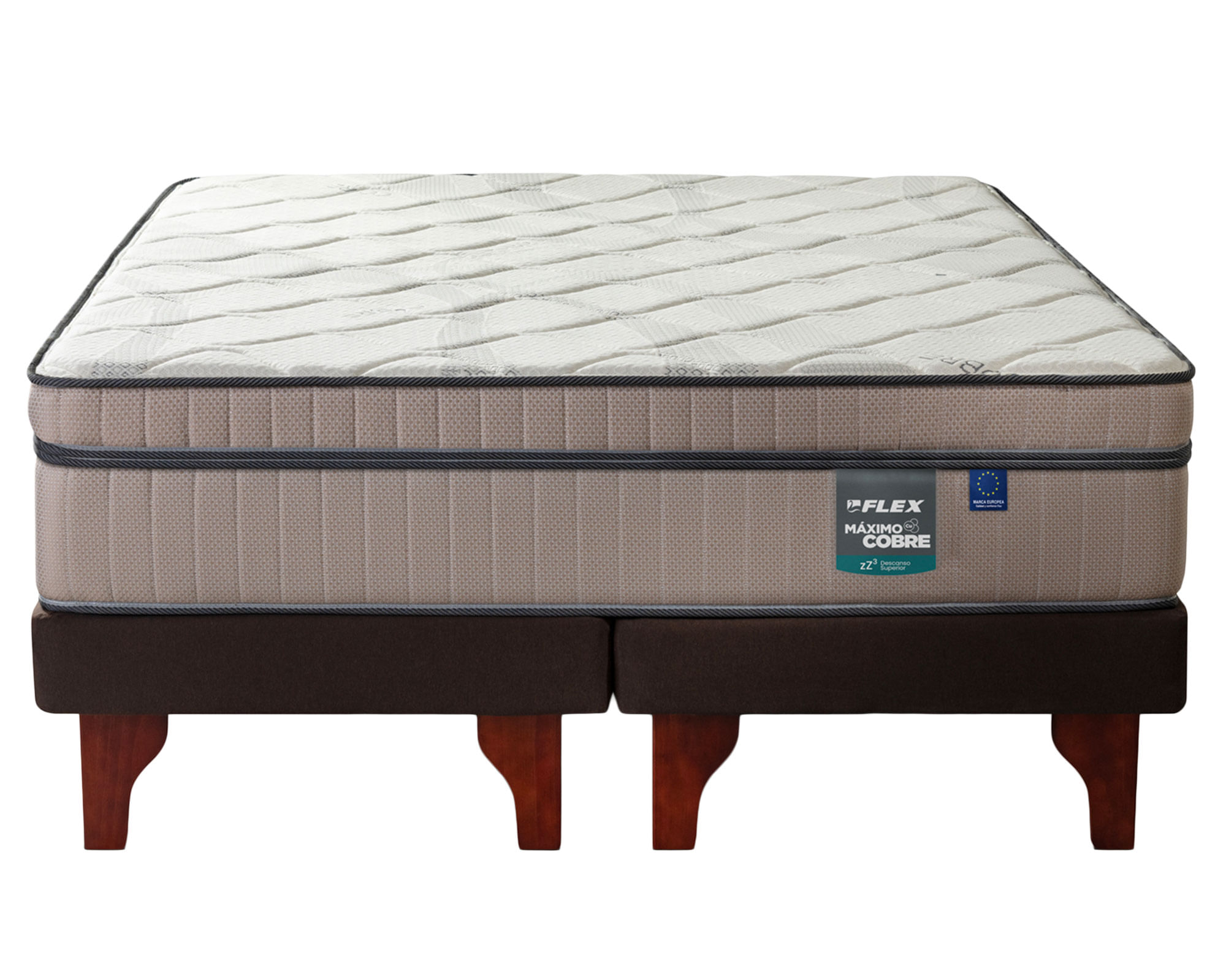 Flex Cama europea Máximo Cobre king base dividida