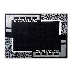 Alfombra frise 150x200 cm Caved D5 negro Idetex