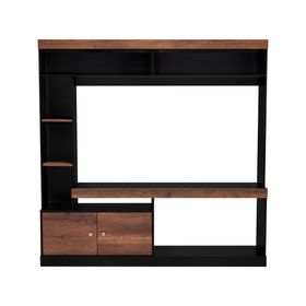 Estante Classic color 55" 180.6x180x30.6 cm caramelo/wengué