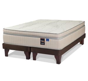 Cama Europea 2 plazas 150x200 cm base dividida Máximo Cobre beige