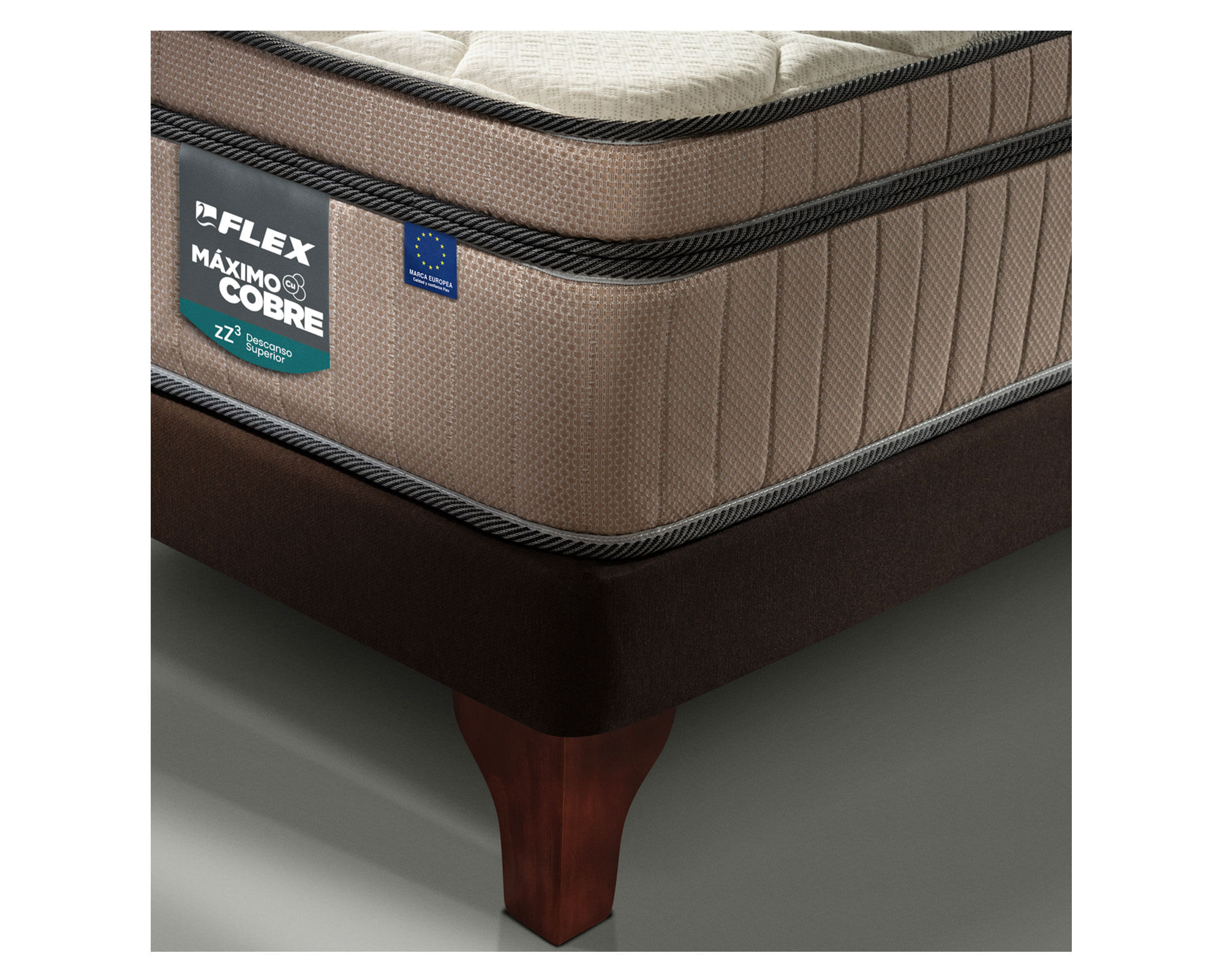 Cama europea Máximo Cobre 2 plazas base dividida | Easy.cl