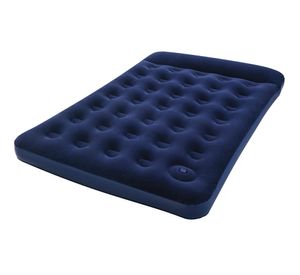 Colchón inflable doble 191x137x23 cm inflador de pie