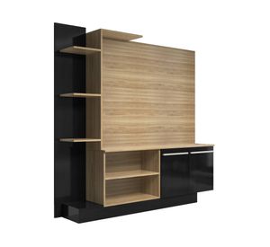 Centro de entretenimiento 55" Verona negro/café