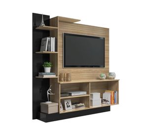 Centro de entretenimiento 55" Verona negro/café