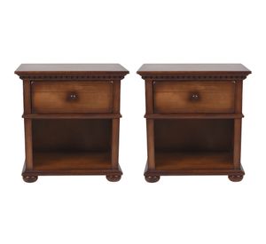 Set 2 veladores Monterrey chocolate rústico Cic