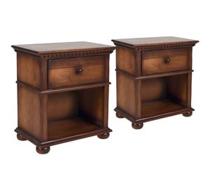 Set 2 veladores Monterrey chocolate rústico Cic