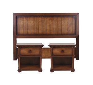 Set maderas king Monterrey chocolate rústico Cic