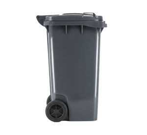 Basurero tapa ruedas gris 120 lt