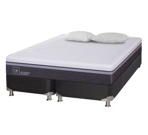 Box spring 2 plazas Ortopedic advance base dividida B5 + almohadas Cic