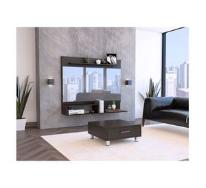 Panel TV 55'' + mesa centro Beijing wengue TuHome