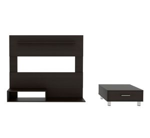 Panel TV 55'' + mesa centro Beijing wengue TuHome