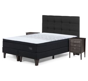 Cama europea king Tempo + set Issey grafito Rosen