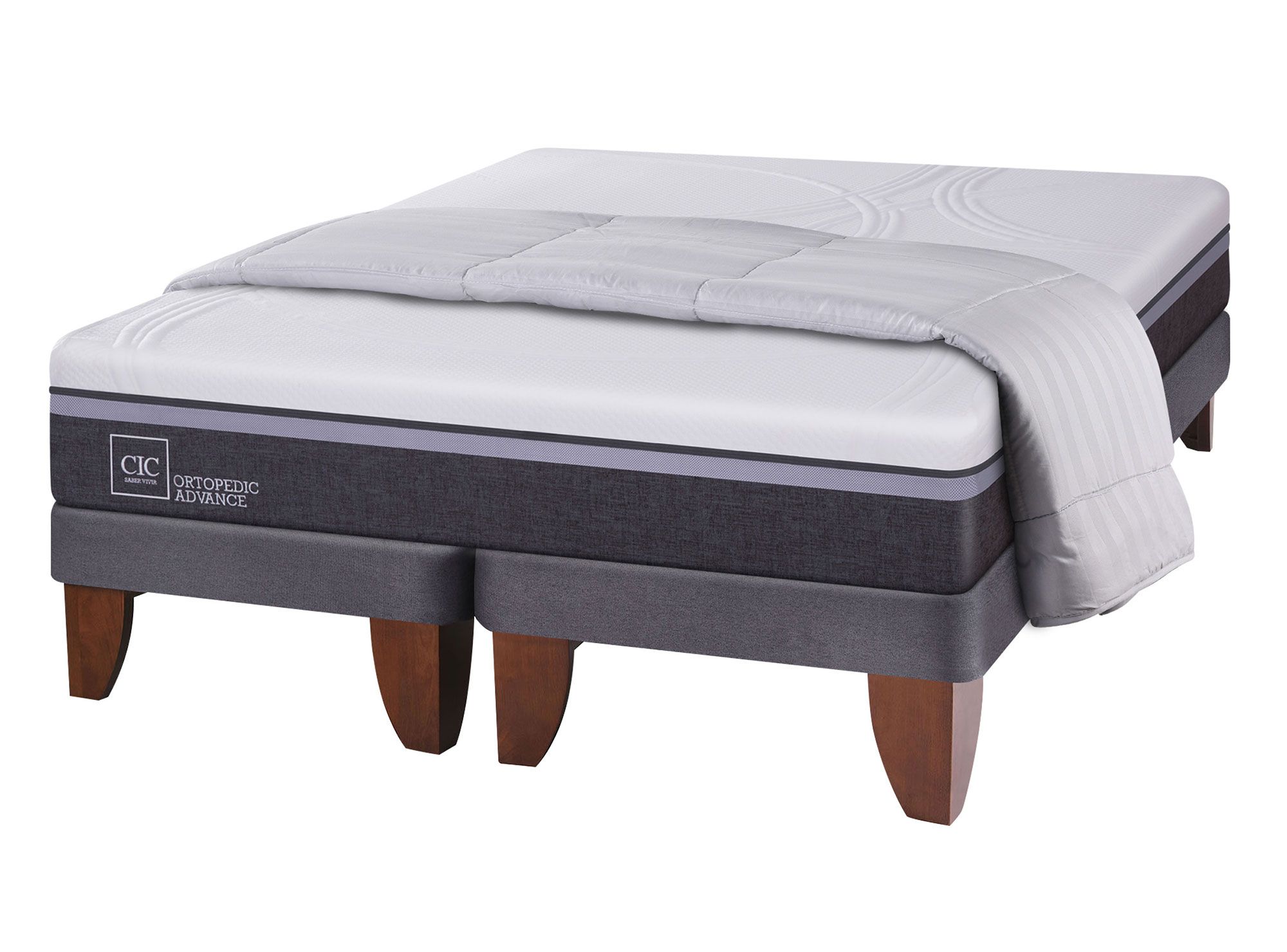 CIC Cama europea king Ortopedic Advance + plumón Cic