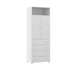 Ropero 2 puertas 4 cajones blanco Kidscool
