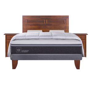 Cama europea 2 plazas Ortopedic advance + set Milán + almohadas viscoelásticas + plumón Cic
