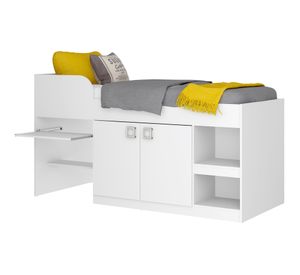 Cama 105x193x84 cm multifuncional blanco Kidscool