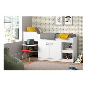 Cama 105x193x84 cm multifuncional blanco Kidscool