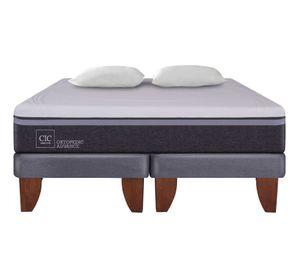Cama europea 2 plazas Ortopedic advance base dividida + almohadas Cic