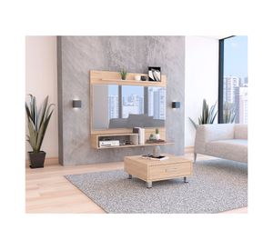 Panel TV 55'' + mesa centro Beijing rovere TuHome