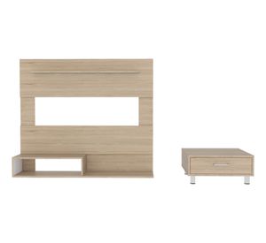 Panel TV 55'' + mesa centro Beijing rovere TuHome