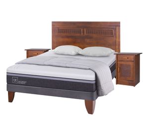 Cama europea 2 plazas Ortopedic advance + set Milán + almohadas + plumón Cic