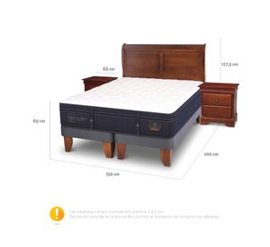Cama europea 2 plazas Súper premium base dividida + set Miró Cic