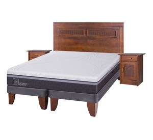 Cama europea 2 plazas Ortopedic advance base dividida + set Milán Cic