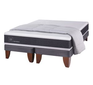 Cama europea 2 plazas Ortopedic base dividida + plumón Cic