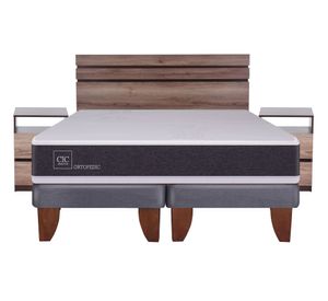 Cama europea 2 plazas Ortopedic base dividida + set Ares Cic