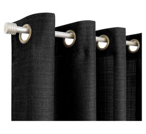 Set cortina 140x220 cm Mónaco negro Idetex
