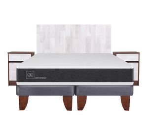 Cama europea king Ortopedic + set Legno Cic